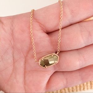 Kendra Scott Pyrite and Rose Gold Elisa Necklace